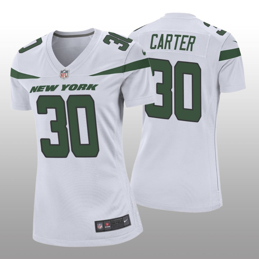 New York Jets Michael Carter White Jersey Game Women's