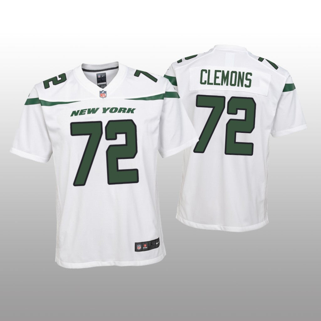 New York Jets Micheal Clemons White Jersey Game Youth