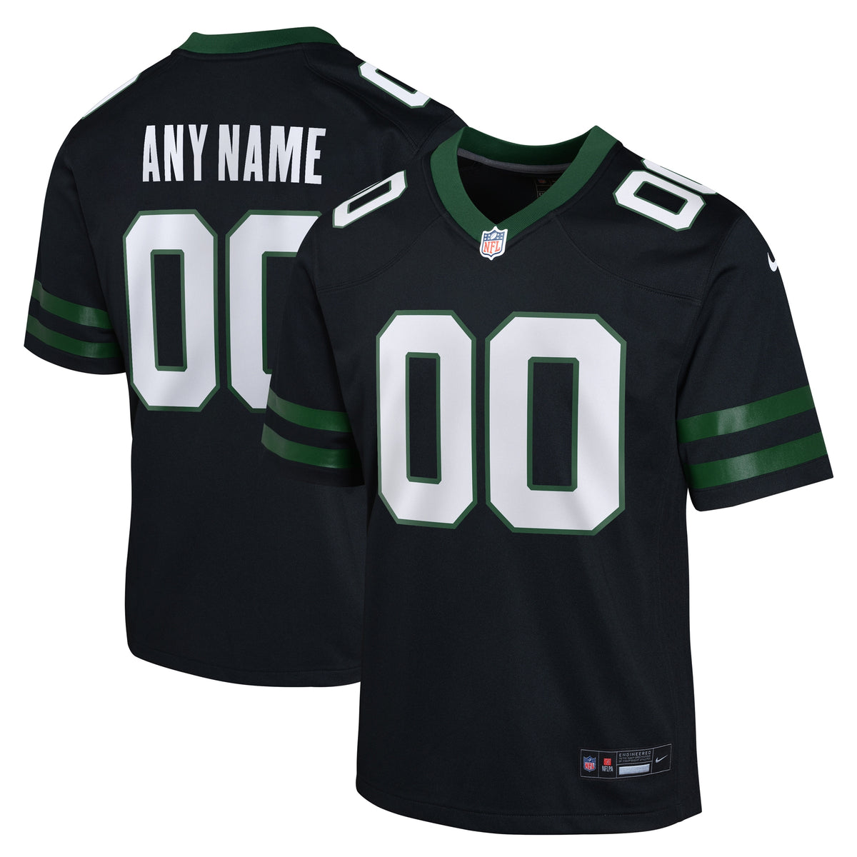 New York Jets Nike Youth Alternate Custom Game Jersey Legacy Black
