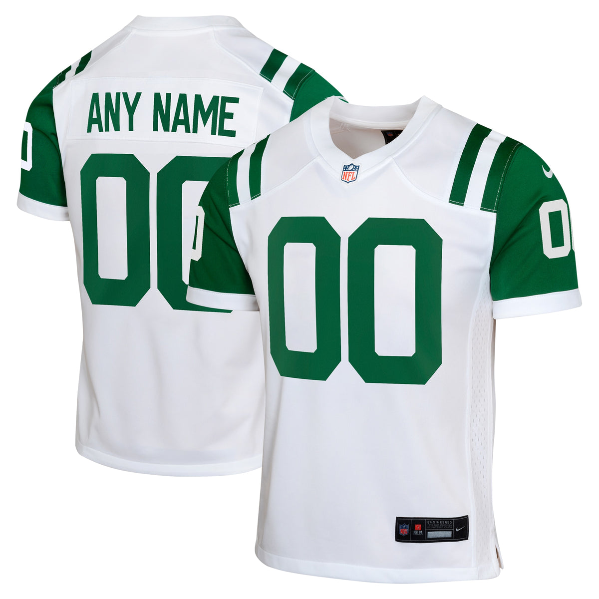 New York Jets Nike Youth Classic Alternate Custom Replica Jersey White