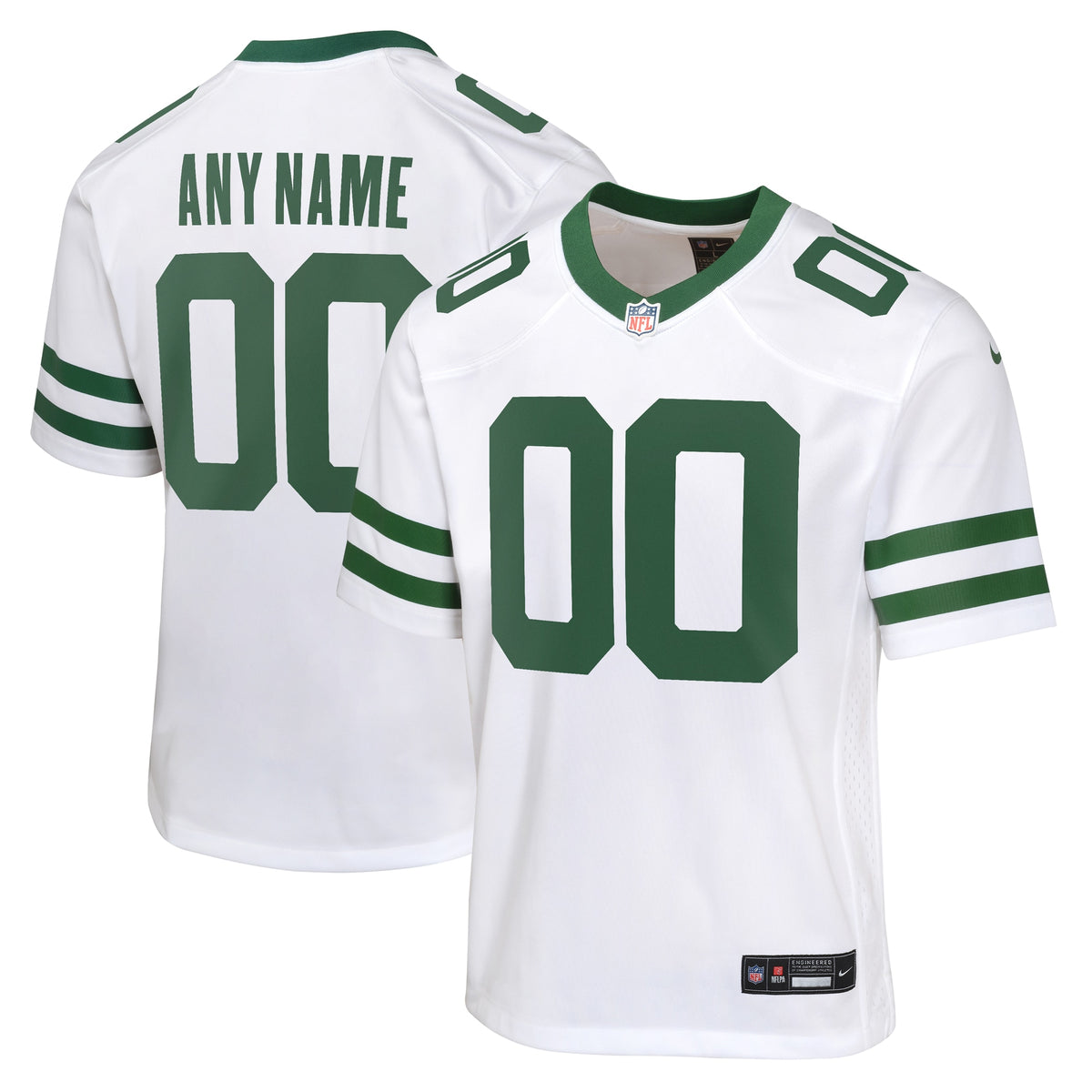 New York Jets Nike Youth Custom Game Jersey Legacy White