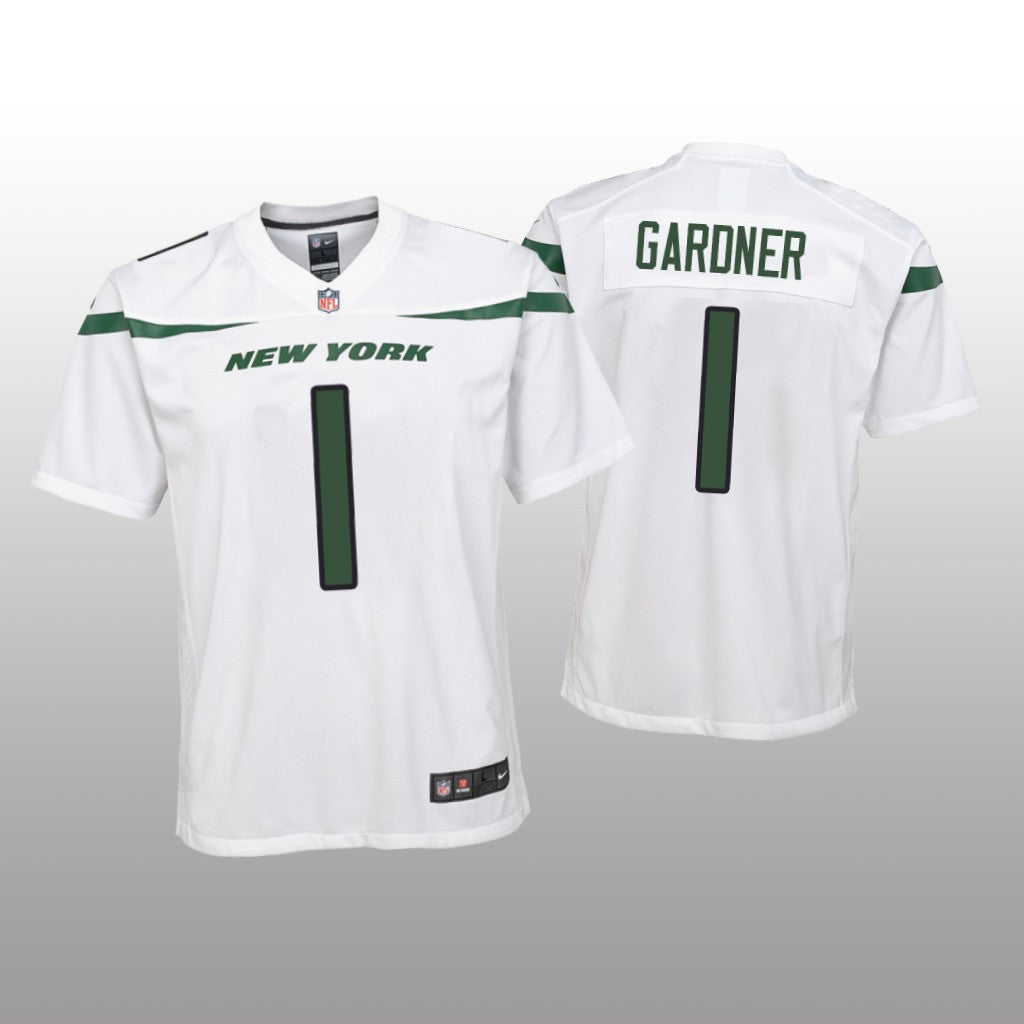 New York Jets Sauce Gardner White Jersey Game Youth