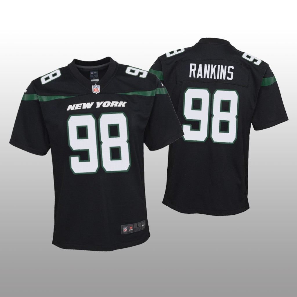 New York Jets Sheldon Rankins Black Jersey Game Youth