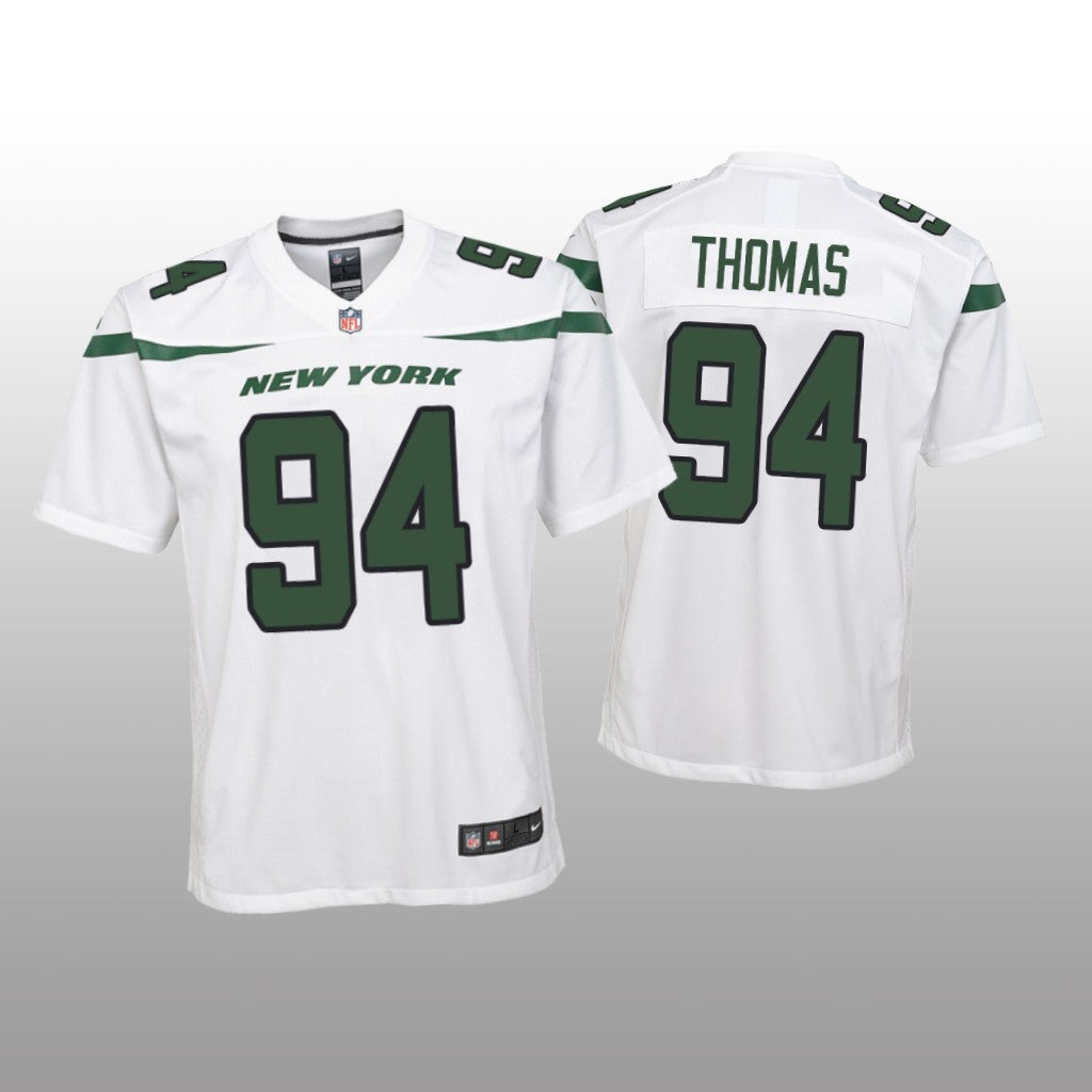 New York Jets Solomon Thomas White Jersey Game Youth