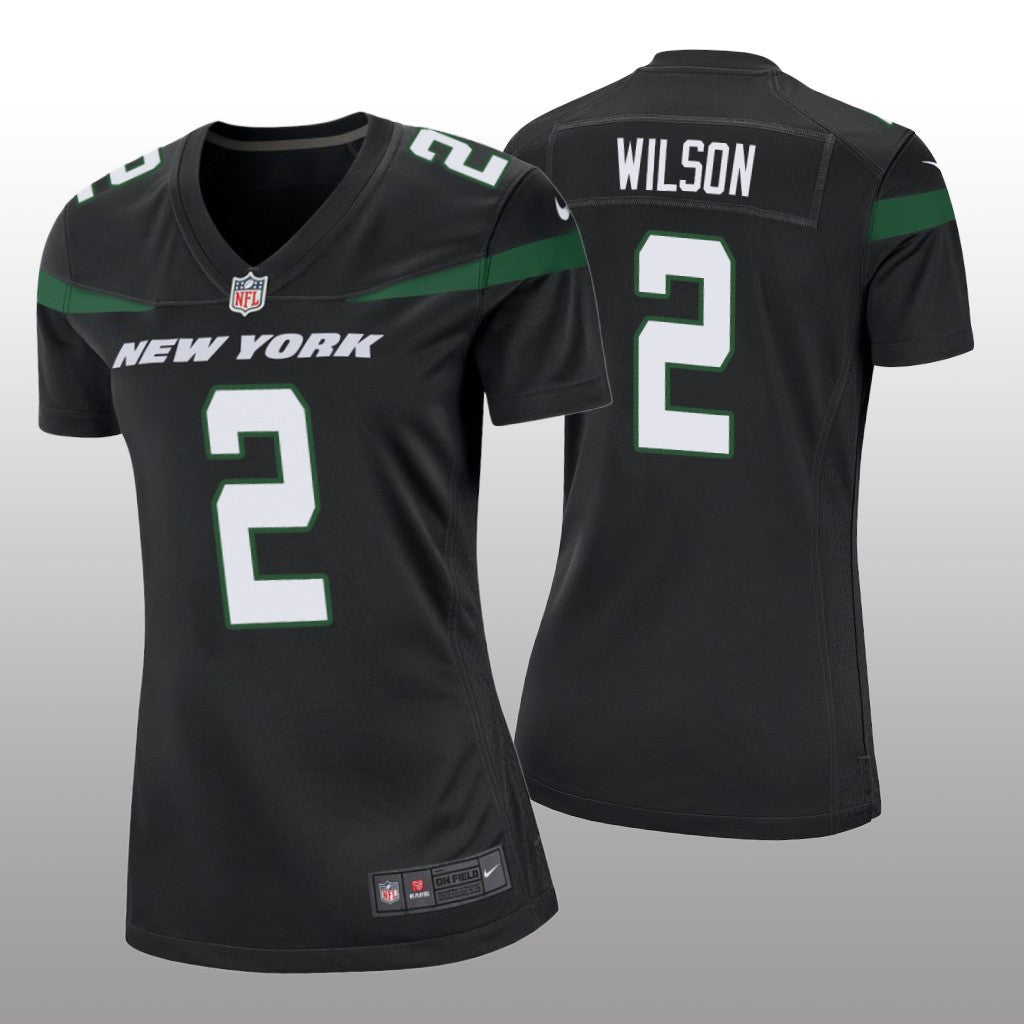 New York Jets Zach Wilson Black Jersey Game Women's