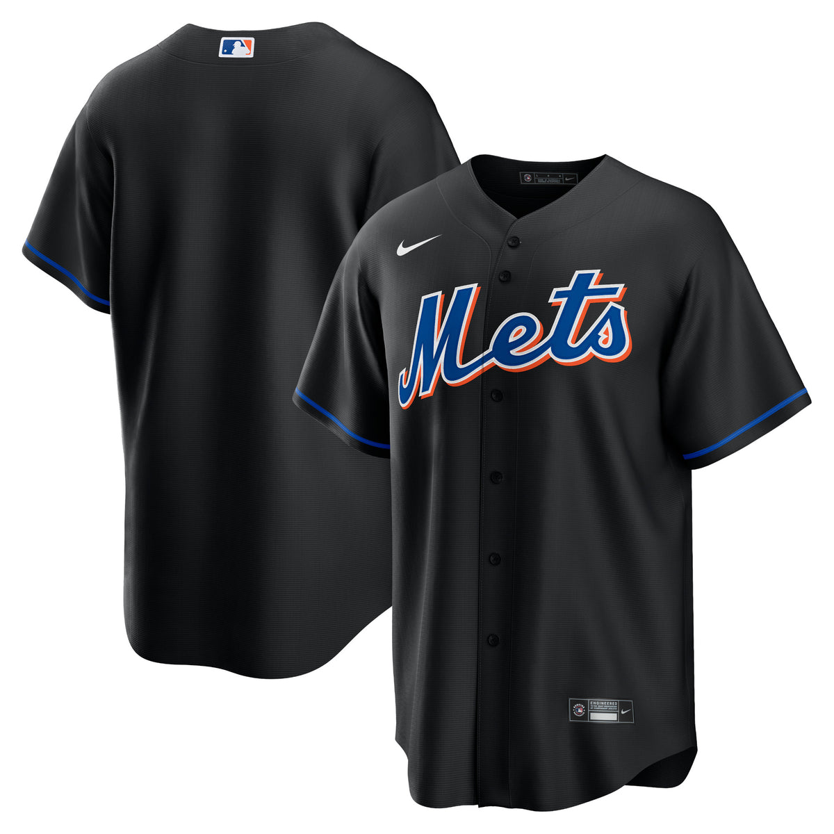 New York Mets Nike 2022 Alternate Replica Team Jersey Black