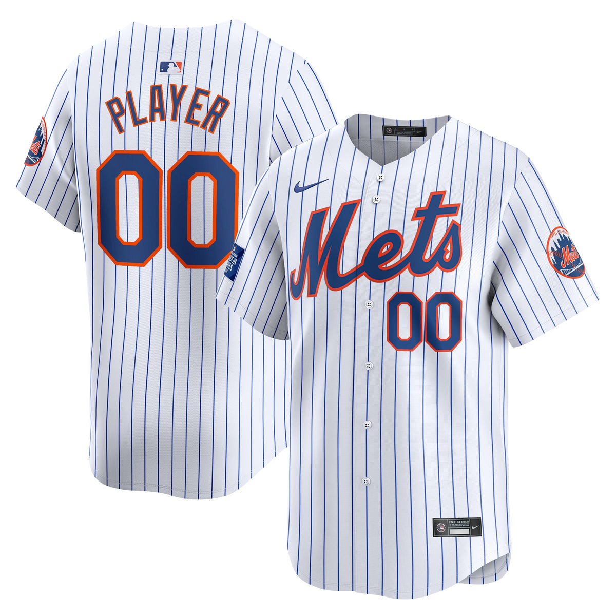 New York Mets Nike 2024 MLB World Tour London Series Home Pick-A-Player Limited Jersey White