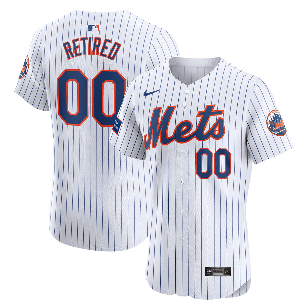 New York Mets Nike Home Elite Pick-A-Player Retired Roster Patch Jersey White