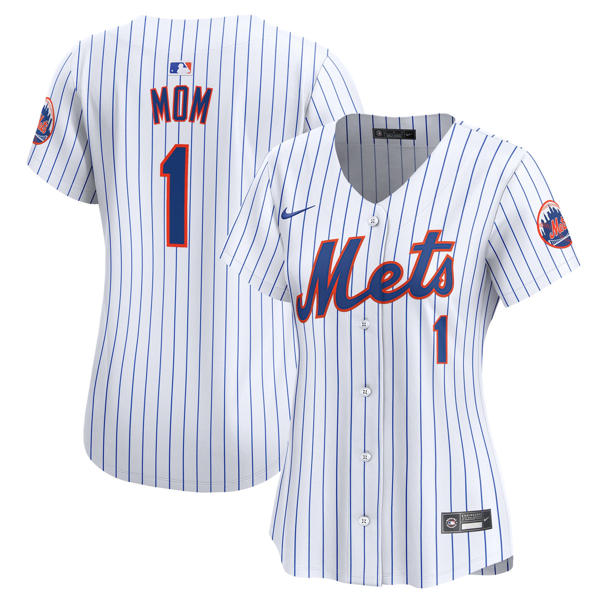 New York Mets Nike Women's #1 Mom Home Limited Jersey White