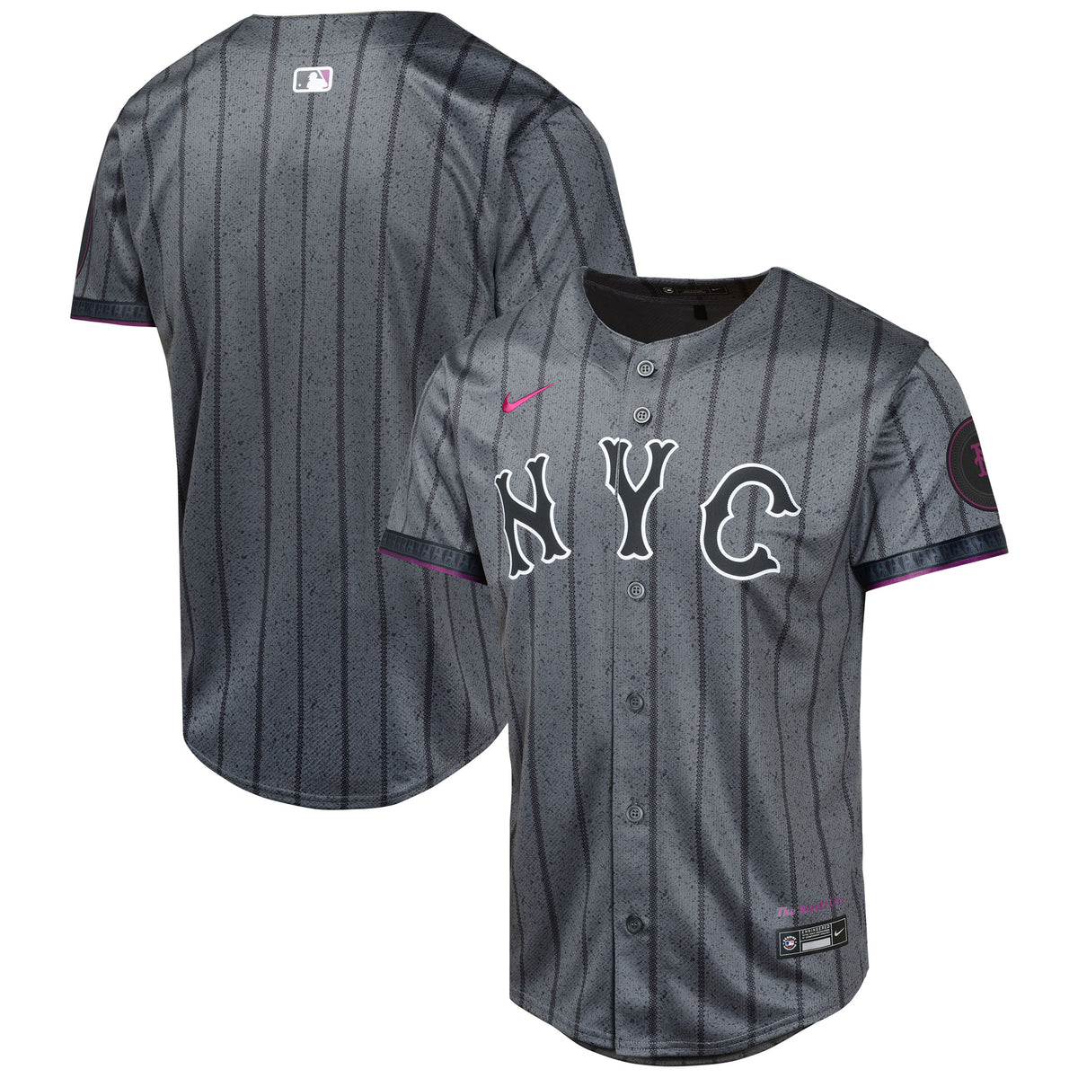 New York Mets Nike Youth 2024 City Connect Limited Jersey Graphite