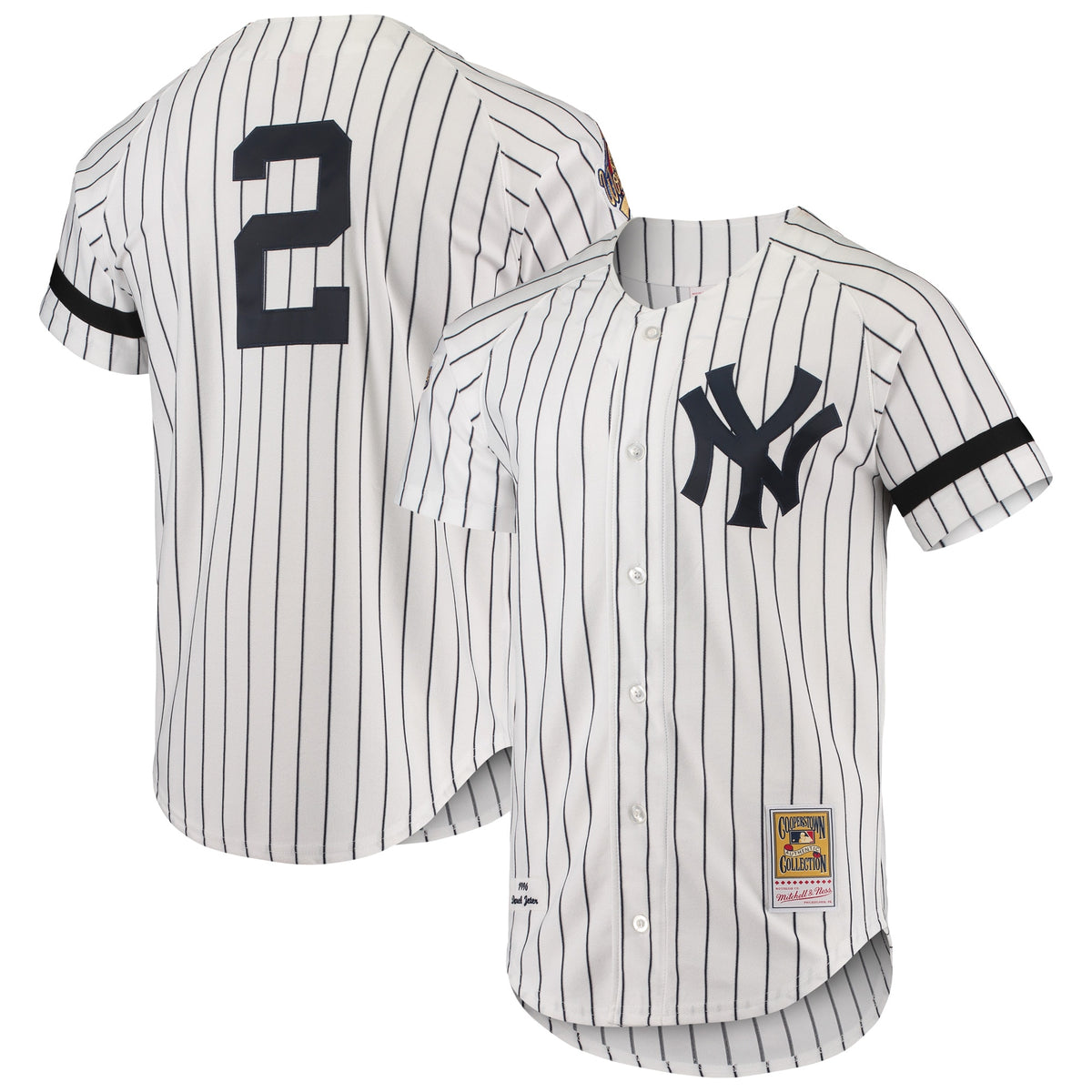 New York Yankees Mitchell Ness Cooperstown Collection 1996 Authentic Home Jersey White