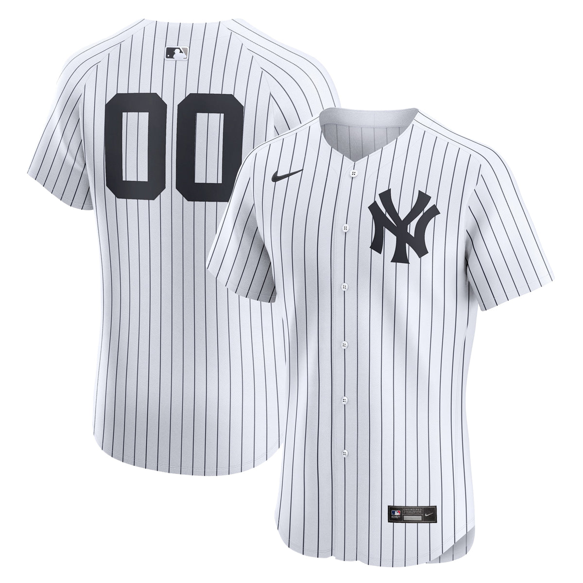 New York Yankees Nike Home Elite Custom Number Jersey White