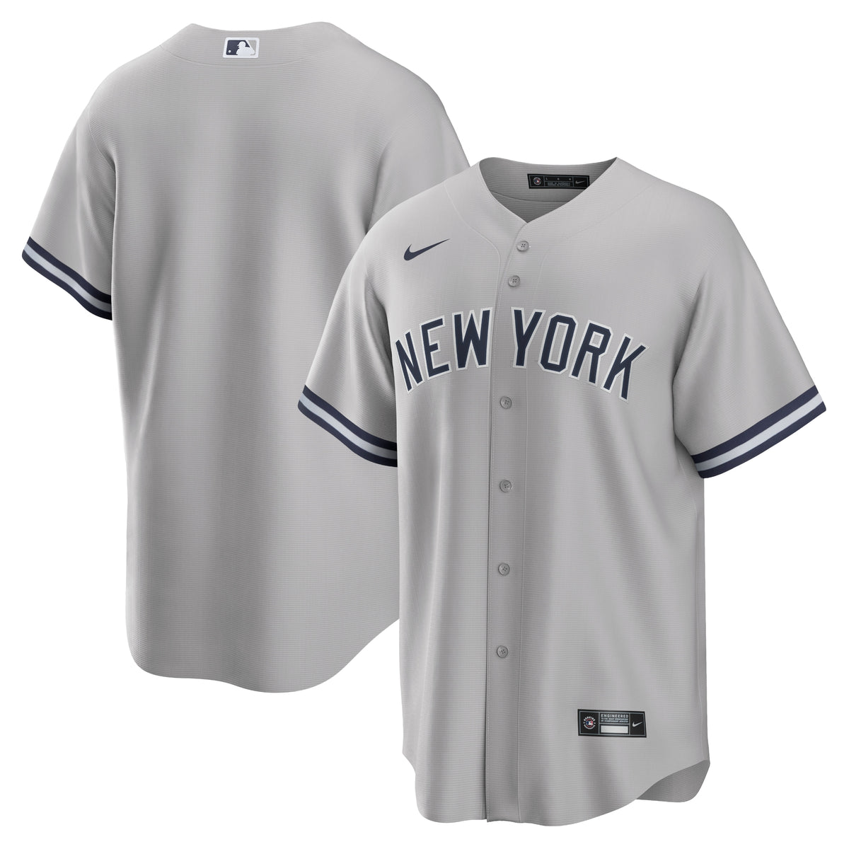 New York Yankees Nike Road Replica Team Jersey Gray