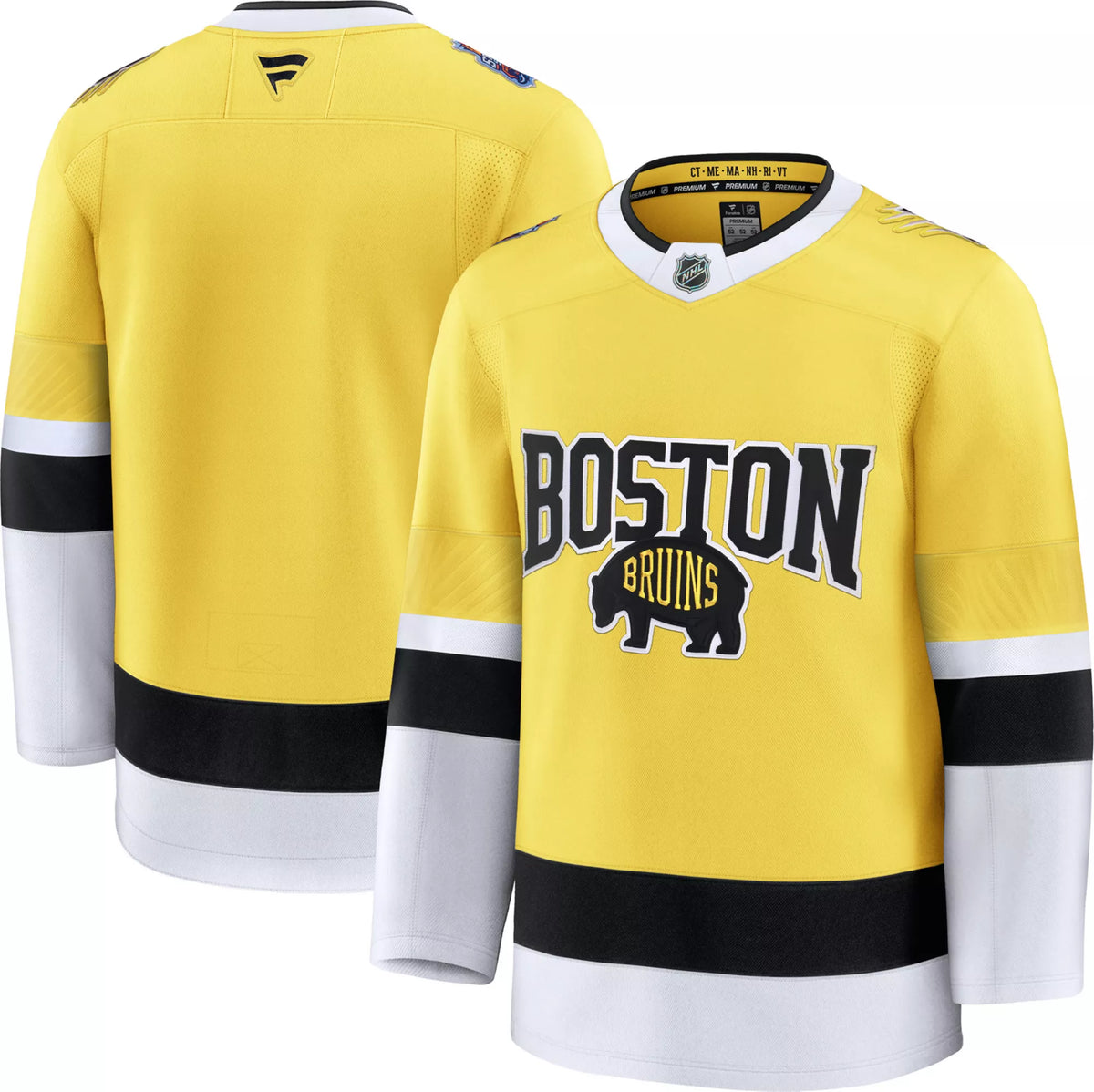 NHL Adult Boston Bruins Stadium Series 2026 Yellow Premier Jersey