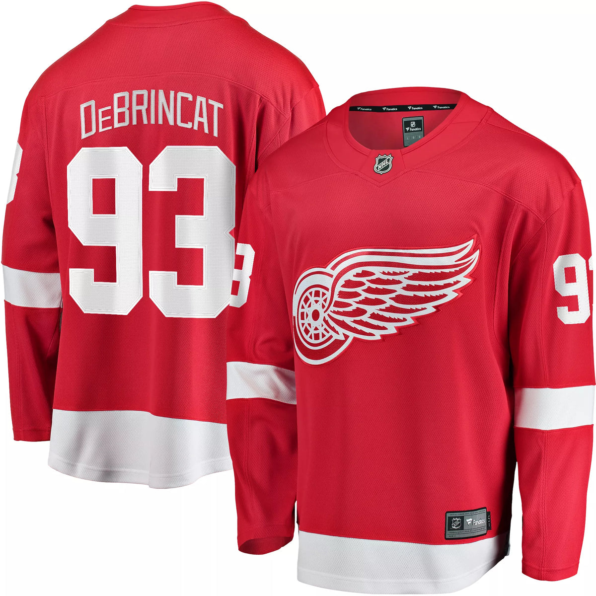 NHL Adult Detroit Red Wings Alex DeBrincat #19 Breakaway Red Replica Jersey