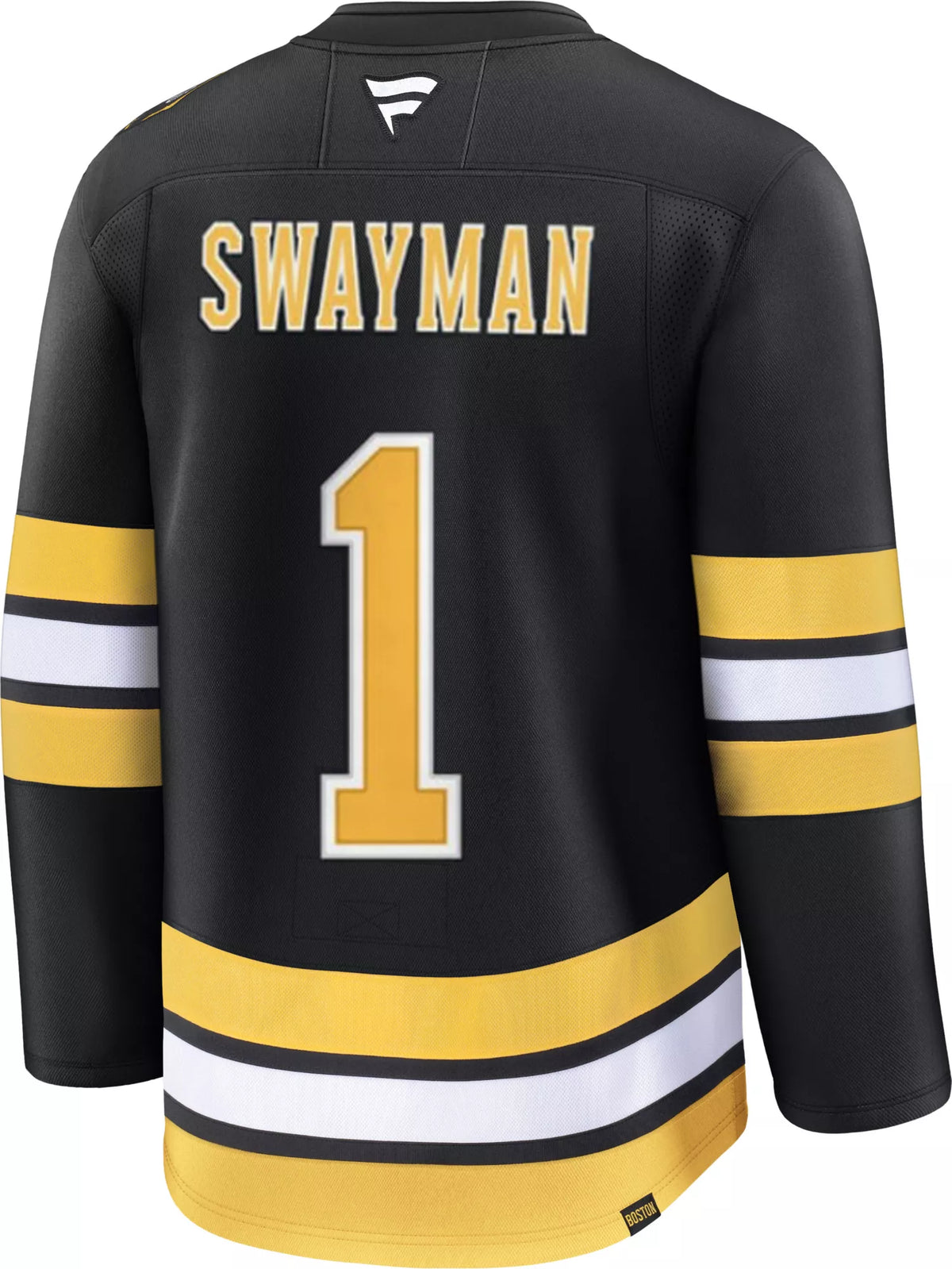 NHL Men's Boston Bruins Jeremy Swayman #1 Black Premium Authentic Home Jersey
