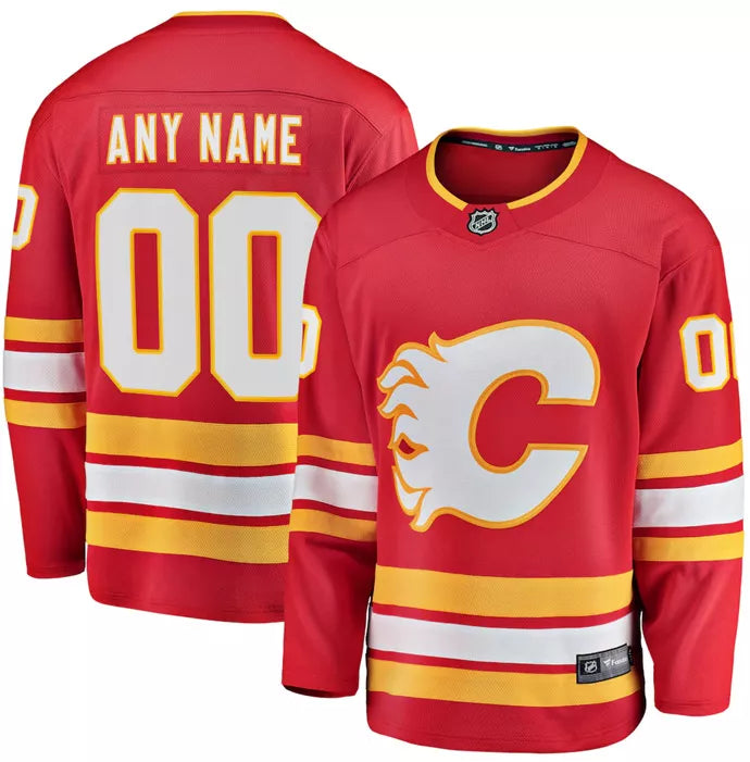 NHL Men's Custom Calgary Flames Breakaway Home Jersey