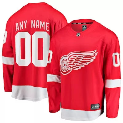 NHL Men's Custom Detroit Red Wings Breakaway Home Jersey