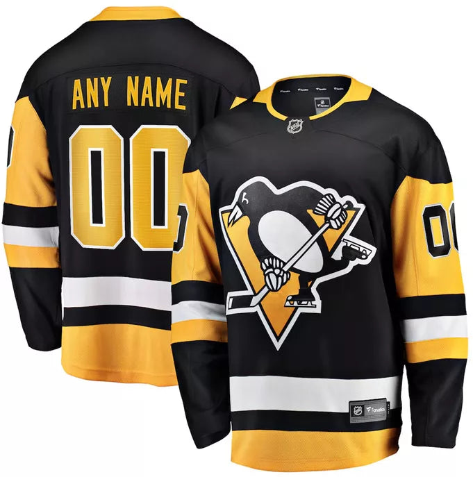 NHL Men's Custom Pittsburgh Penguins Breakaway Home Jersey