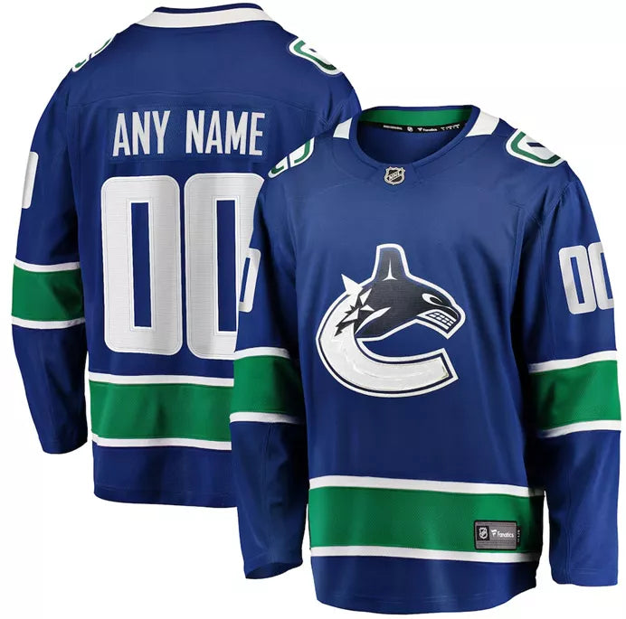 NHL Men's Custom Vancouver Canucks Breakaway Home Jersey