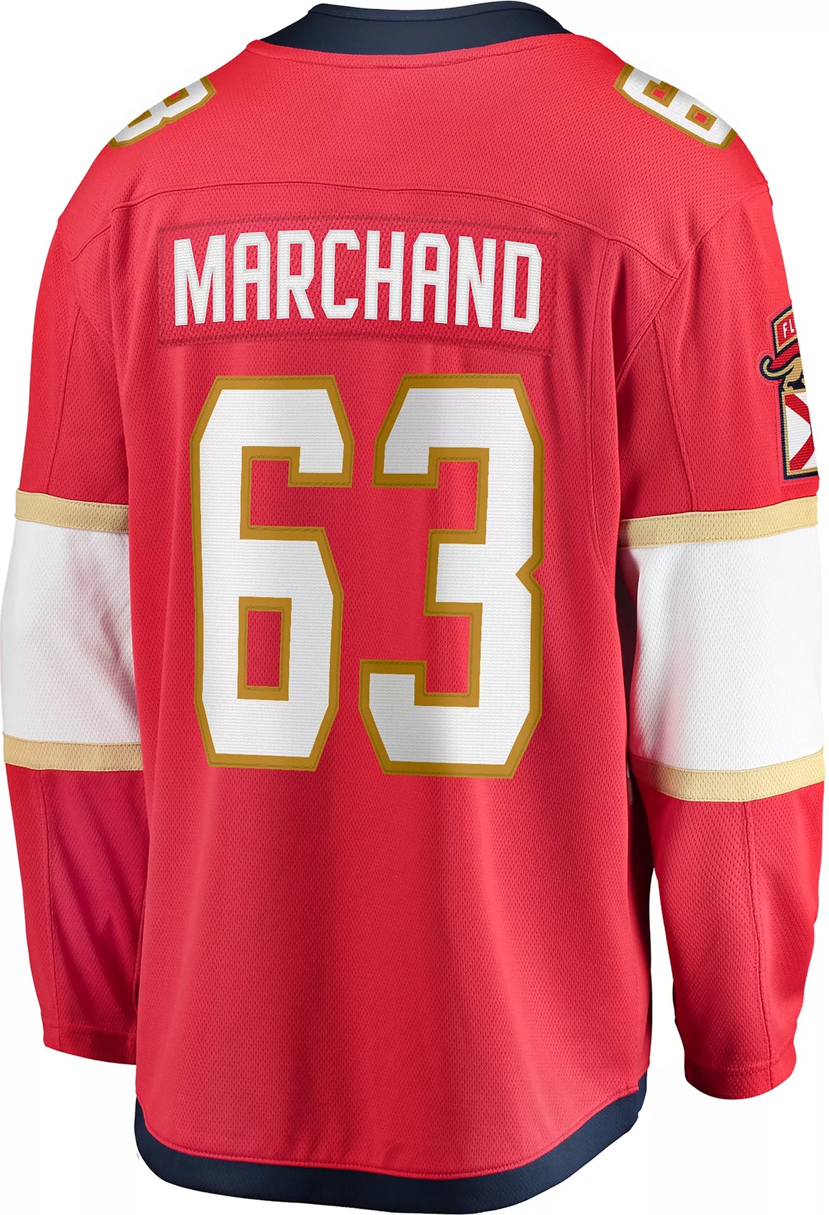 NHL Men's Florida Panthers Brad Marchand #63 Red Breakaway Replica Home Jersey
