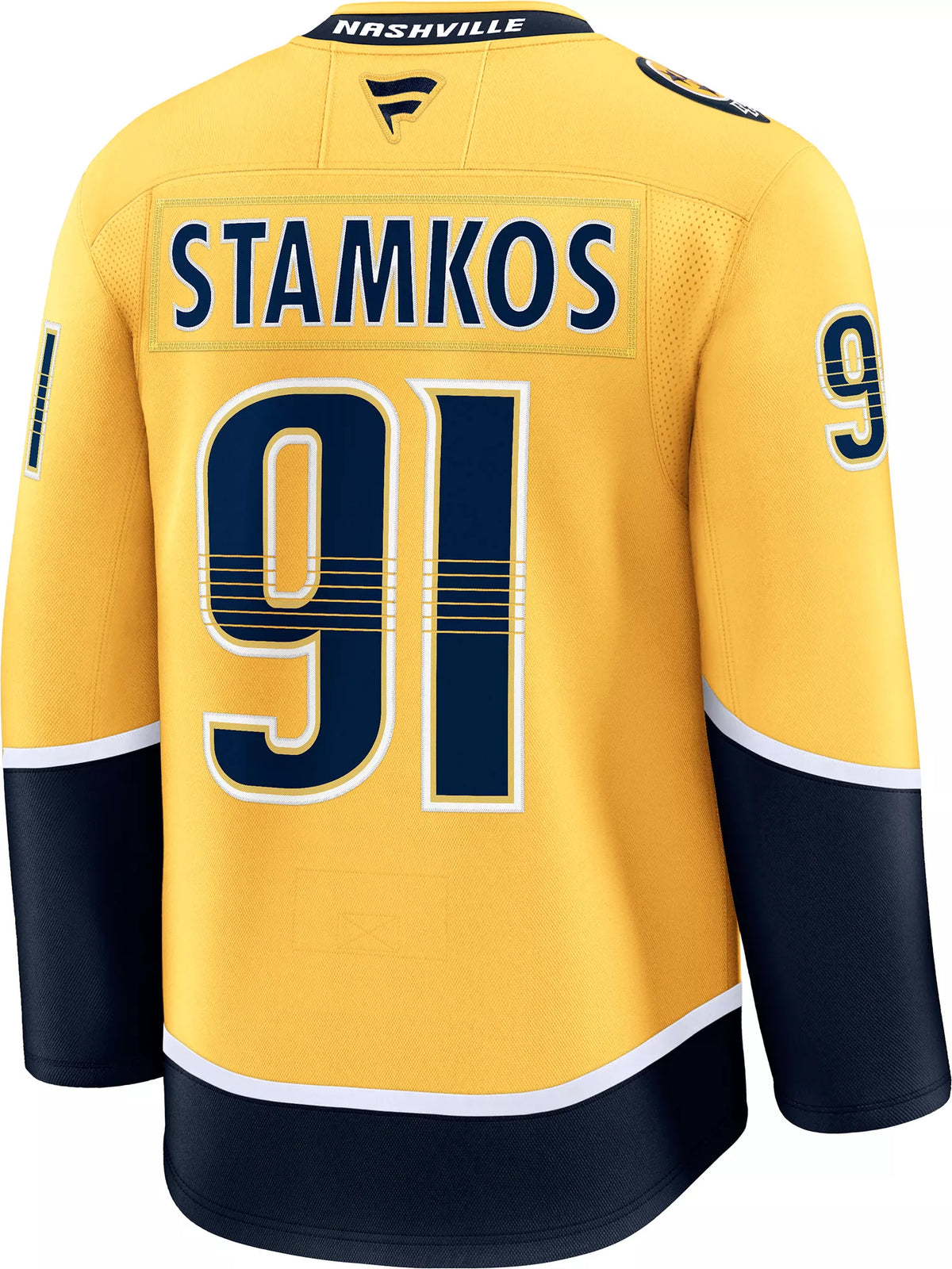 NHL Men's Nashville Predators Steven Stamkos #91 Yellow Premium Authentic Jersey