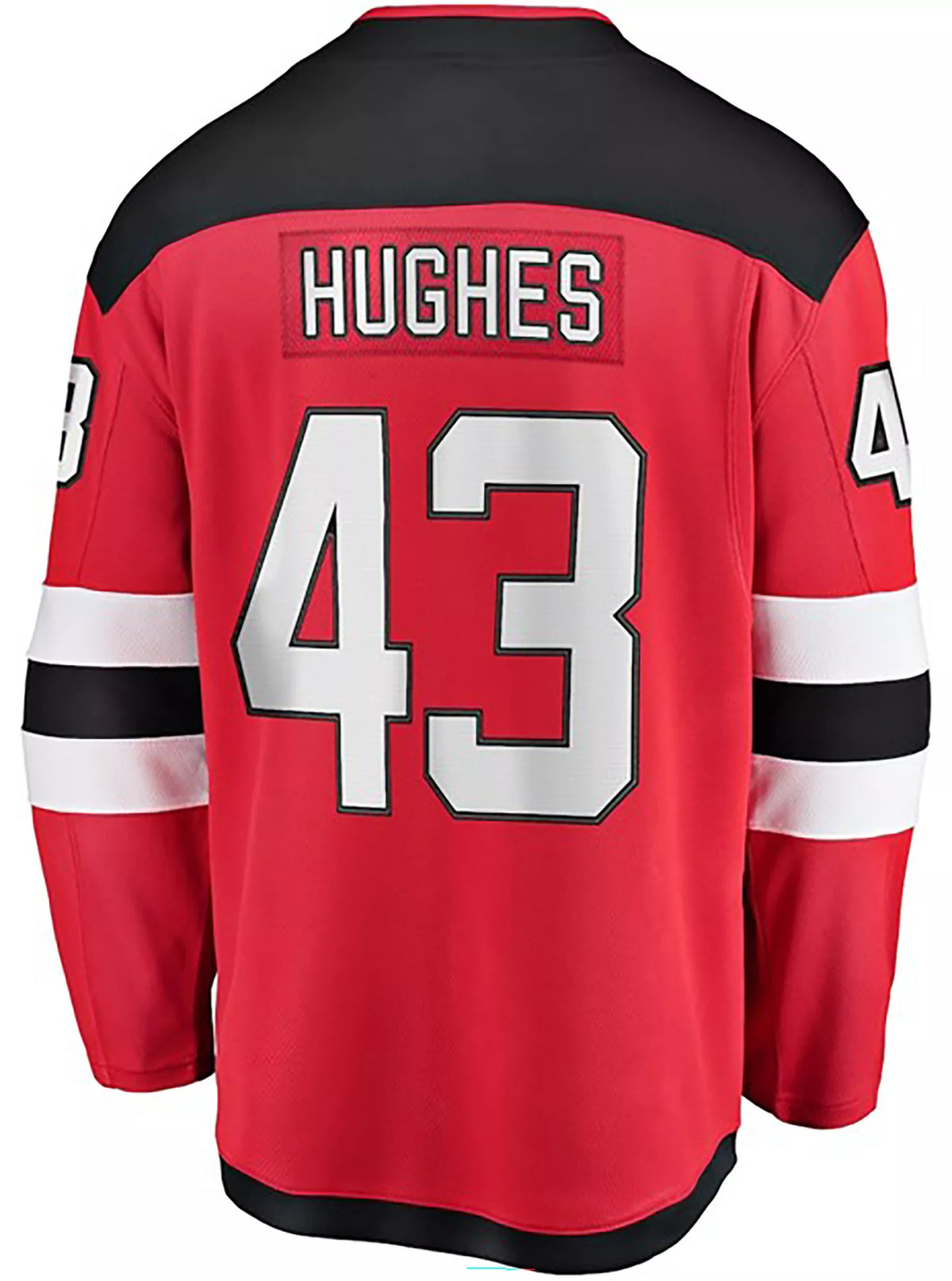 NHL Men's New Jersey Devils Luke Hughes #43 Breakaway Red Replica Home Jersey