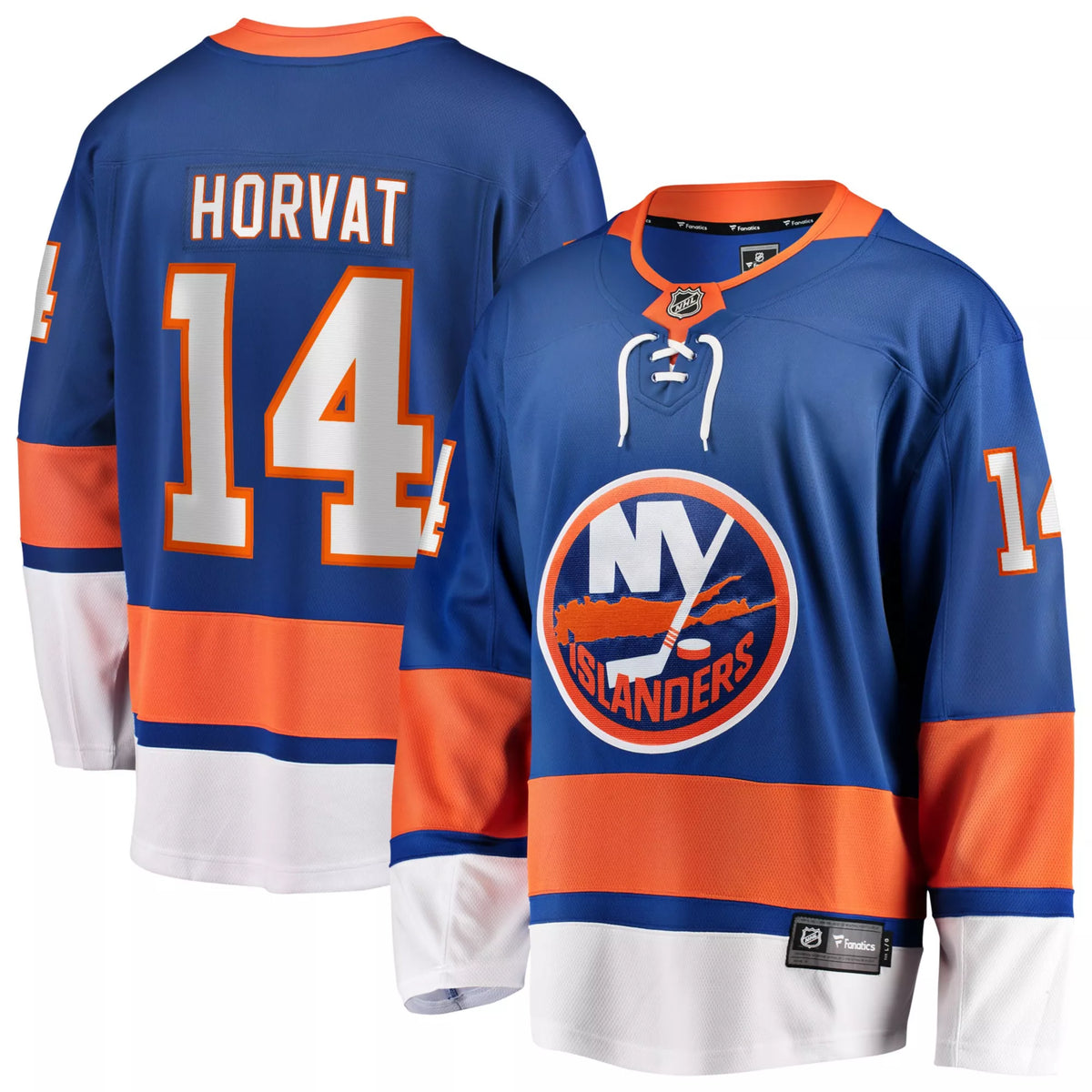 NHL Men's New York Islanders Bo Hovart #14 Home Breakaway Replica Jersey