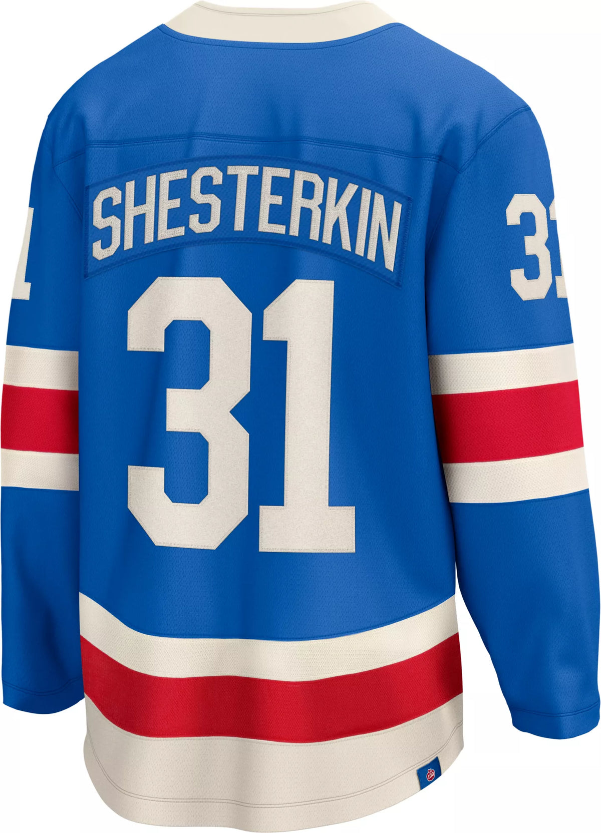 NHL Men's New York Rangers Igor Shesterkin #31 Centennial Alternate Blue Breakaway Replica Jersey