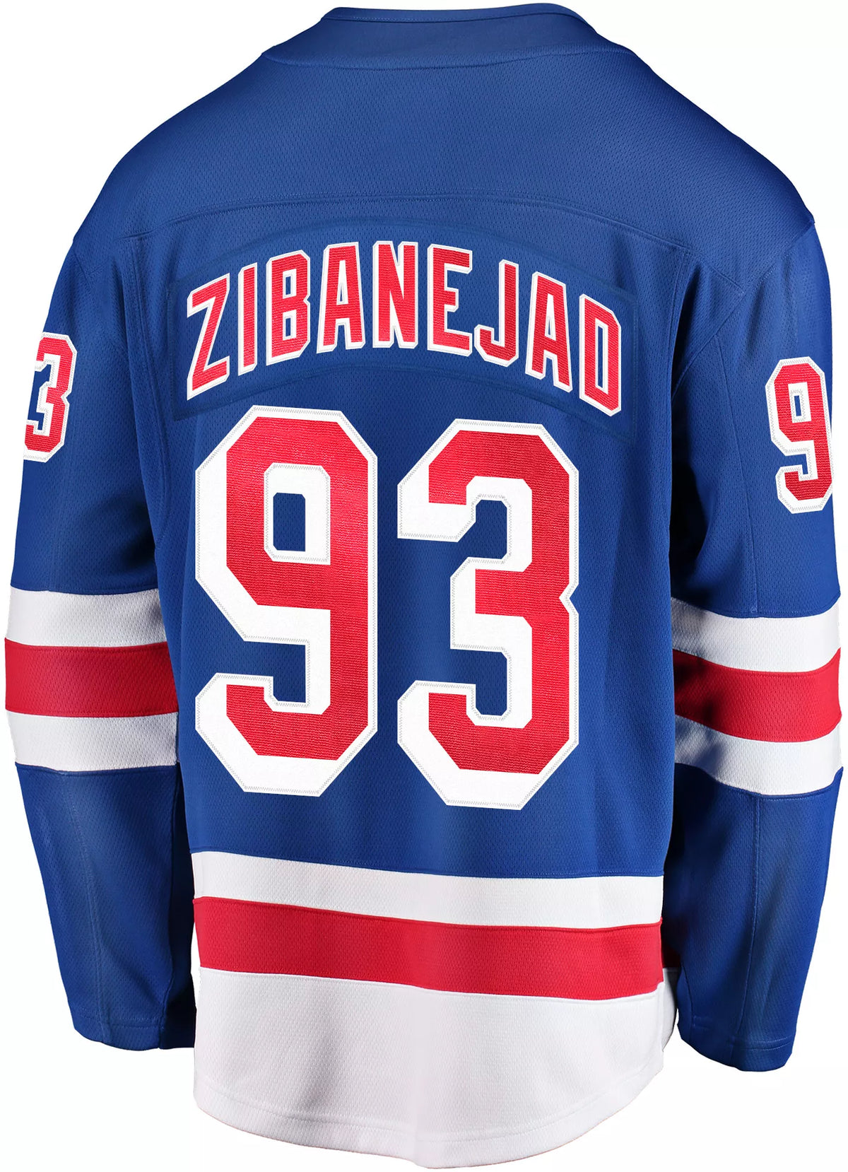 NHL Men's New York Rangers Mika Zibanejad #93 Breakaway Home Replica Jersey
