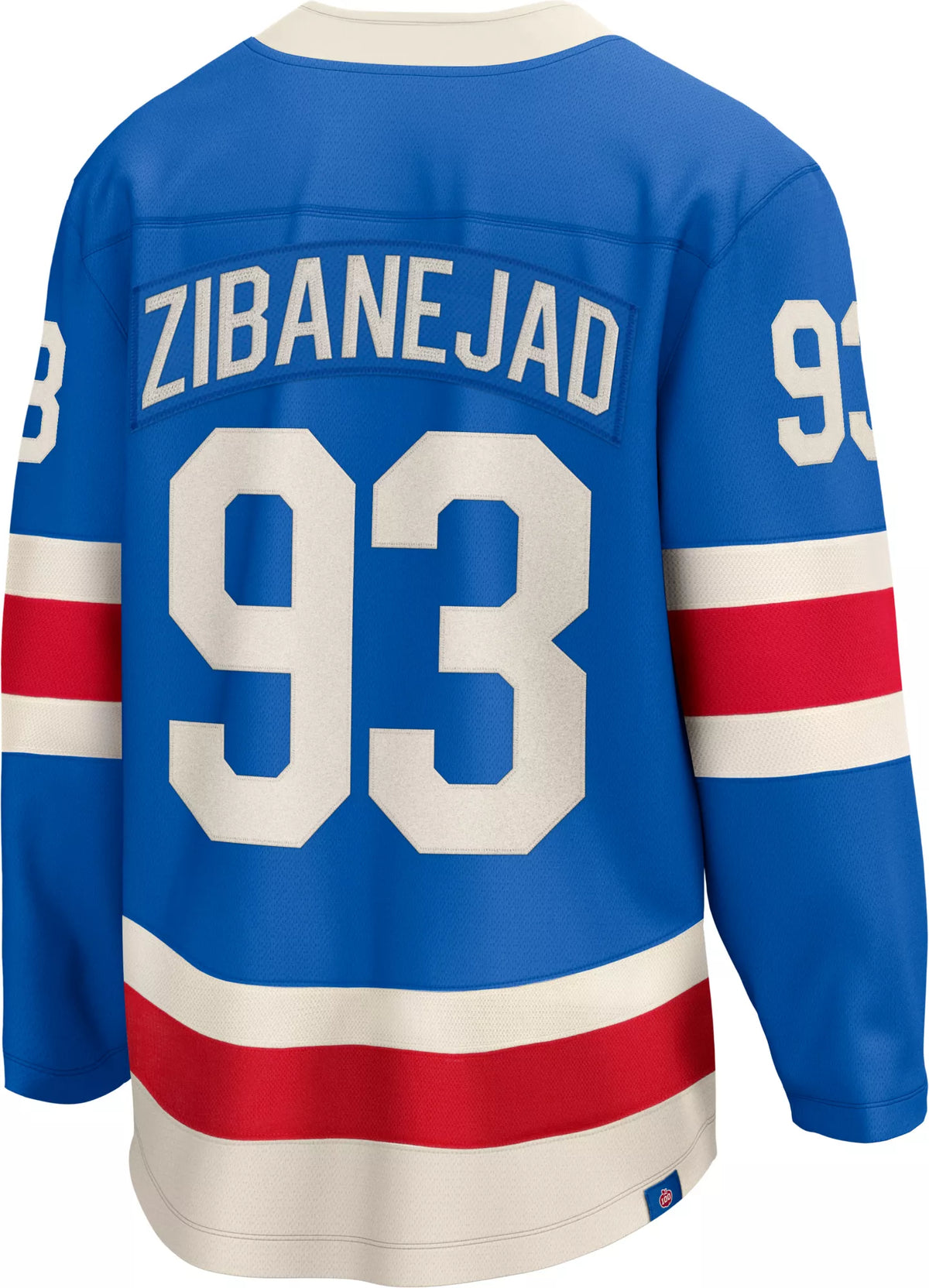 NHL Men's New York Rangers Mika Zibanejad #93 Centennial Alternate Blue Breakaway Replica Jersey