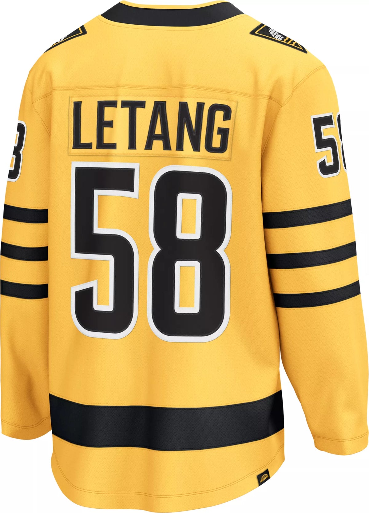 NHL Men's Pittsburgh Penguins Kris Letang #58 Gold Breakaway Replica Alternate Jersey
