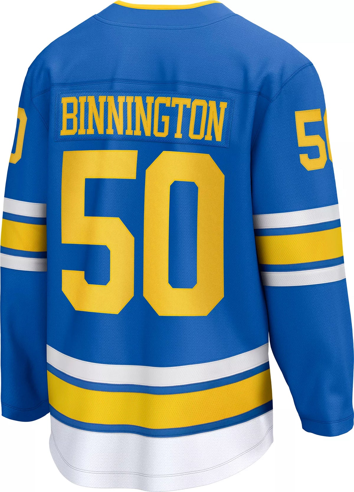 NHL Men's St. Louis Blues Jordan Binnington #50 Home Blue Breakaway Replica Jersey