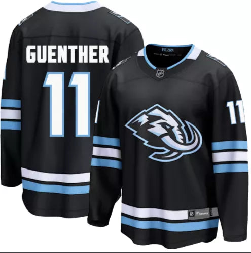 NHL Men's Utah Mammoth Black Dylan Guenther #11 Home Replica Jersey