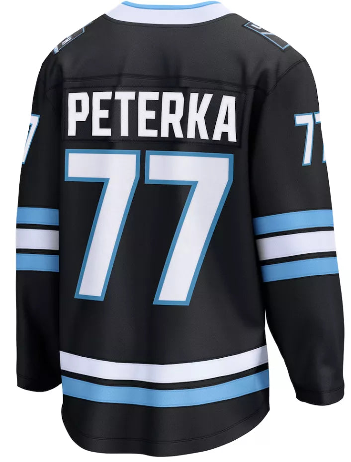 NHL Men's Utah Mammoth Black JJ Peterka #77 Home Breakaway Replica Jersey