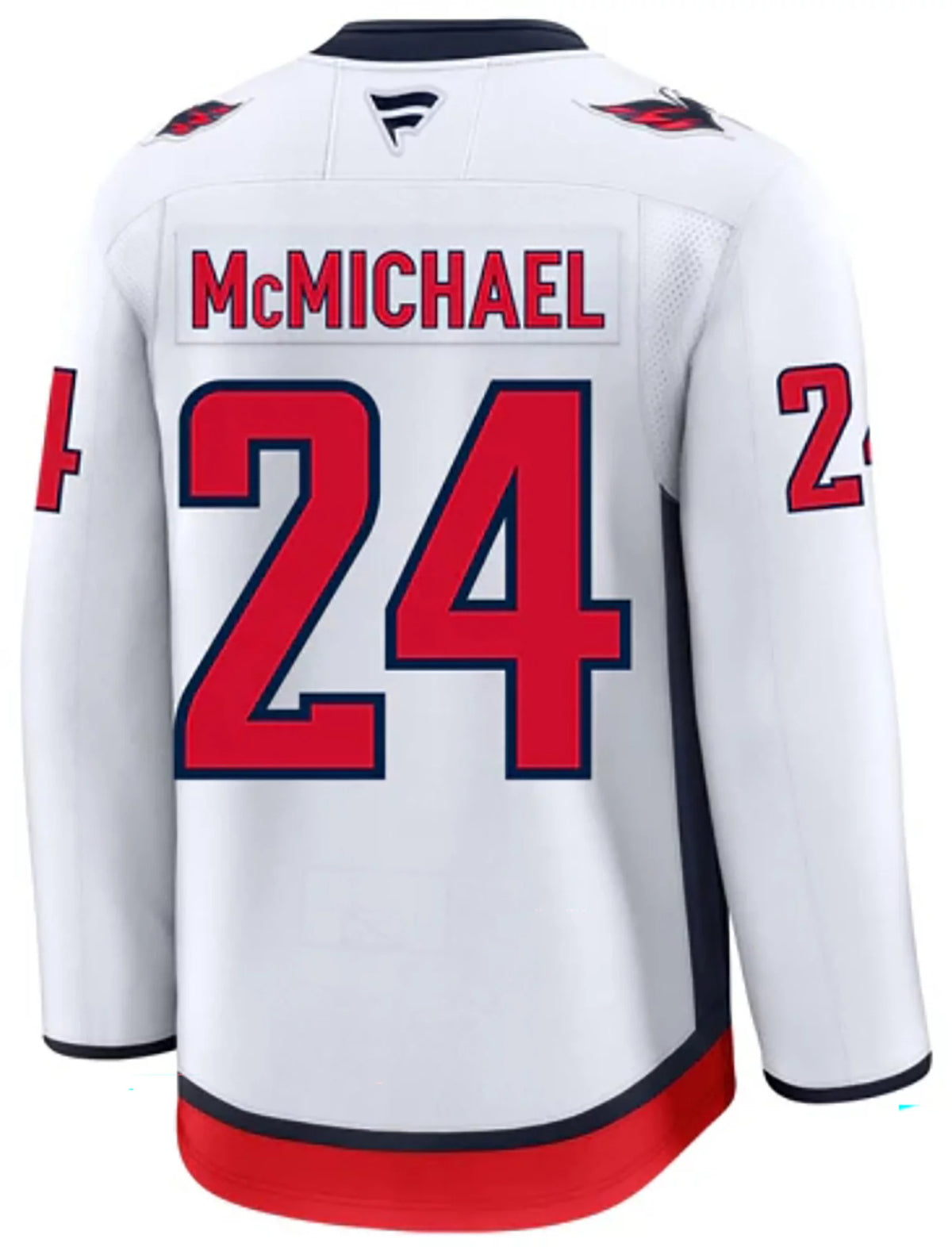 NHL Men's Washington Capitals Connor McMichael #24 White Away Jersey