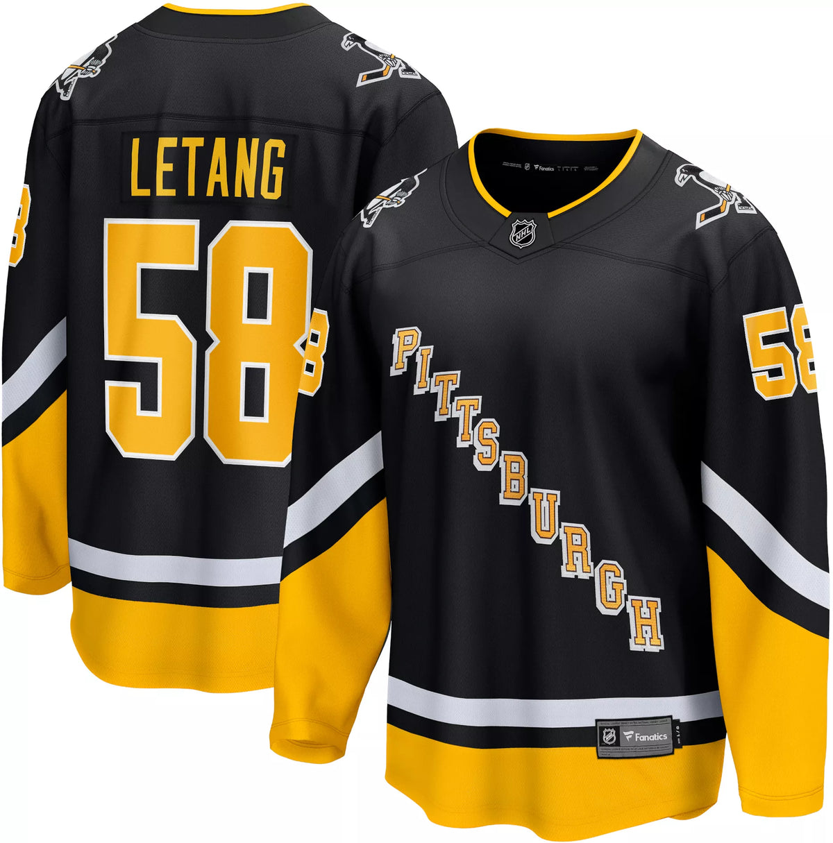 NHL Pittsburgh Penguins Kris Letang #58 Breakaway Alternate Replica Jersey