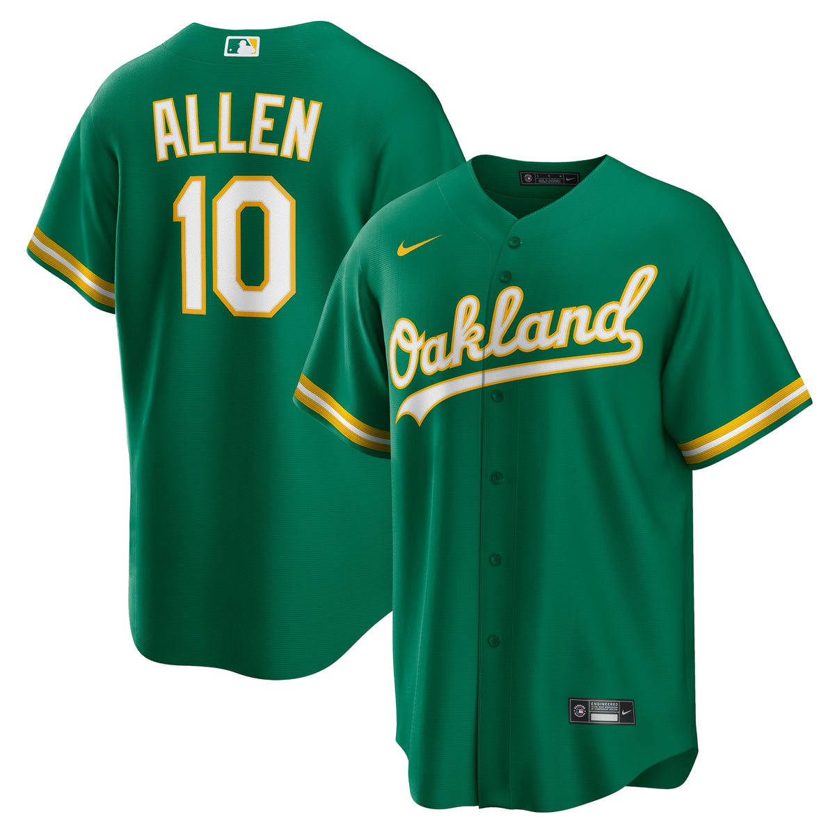 Nick Allen Oakland Athletics Nike Alternate Replica Jersey Kelly Green