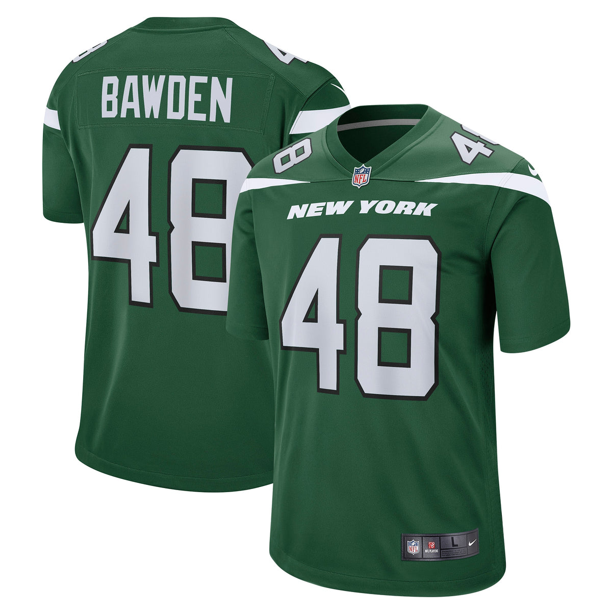Nick Bawden New York Jets Nike Game Player Jersey Gotham Green