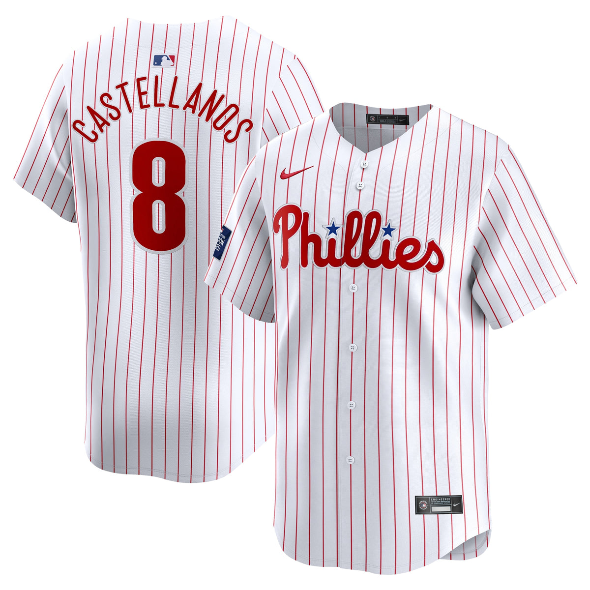 Nick Castellanos Philadelphia Phillies Nike 2024 MLB World Tour London Series Home Limited Player Jersey White