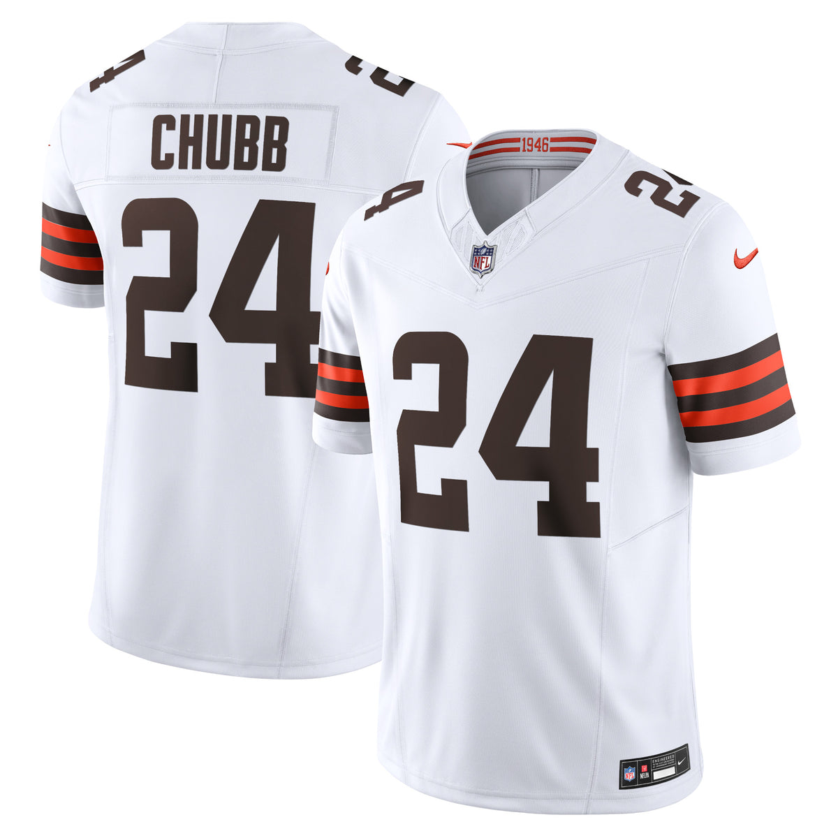 Nick Chubb Cleveland Browns Nike Vapor F.U.S.E. Limited Jersey White