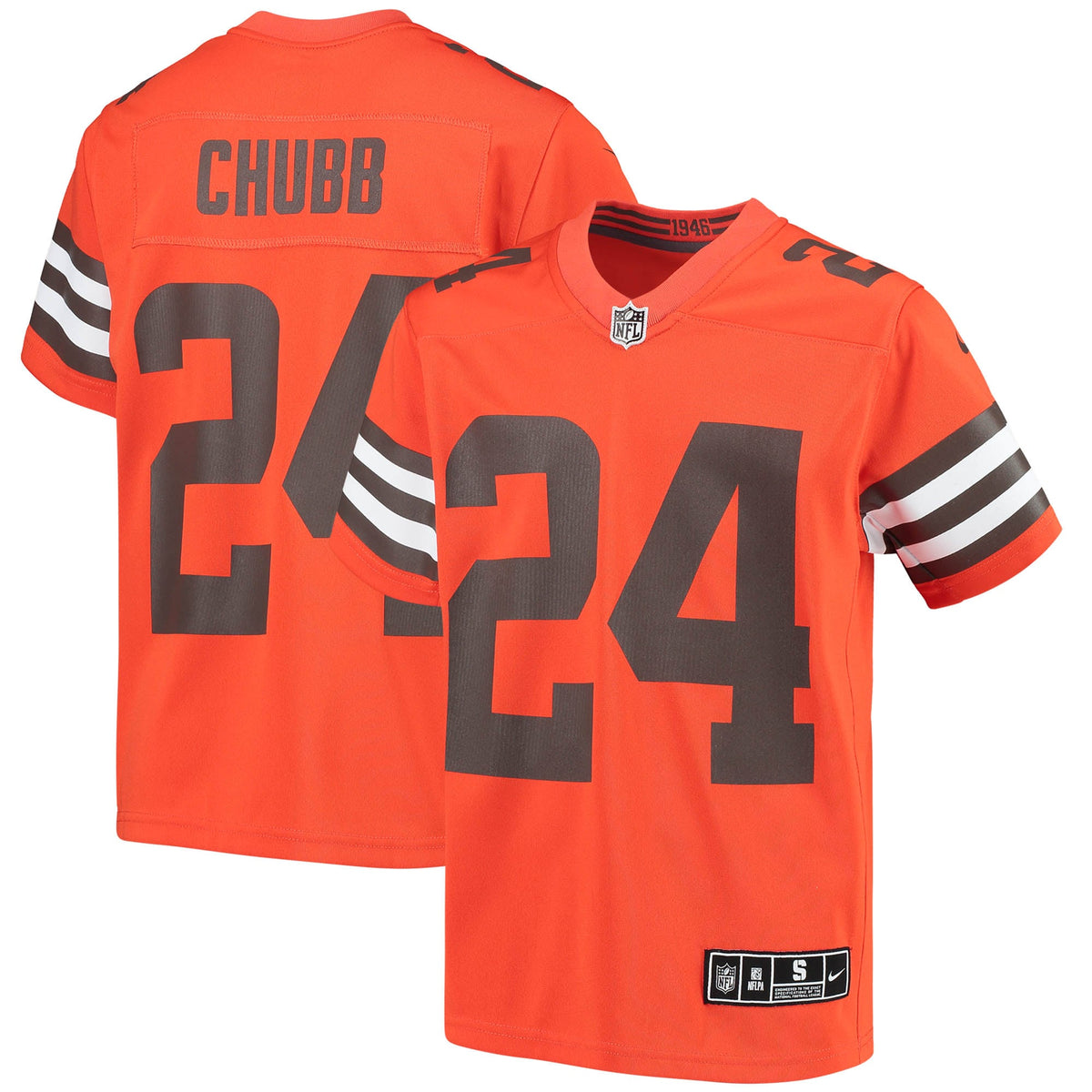 Nick Chubb Cleveland Browns Nike Youth Inverted Team Game Jersey Orange