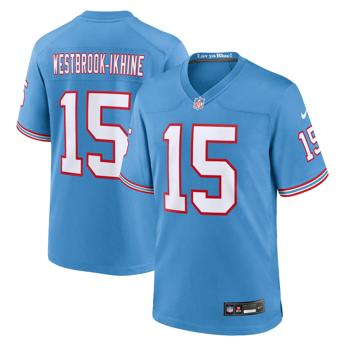 Nick Westbrook-Ikhine Tennessee Titans Nike Oilers Throwback Player Game Jersey Light Blue