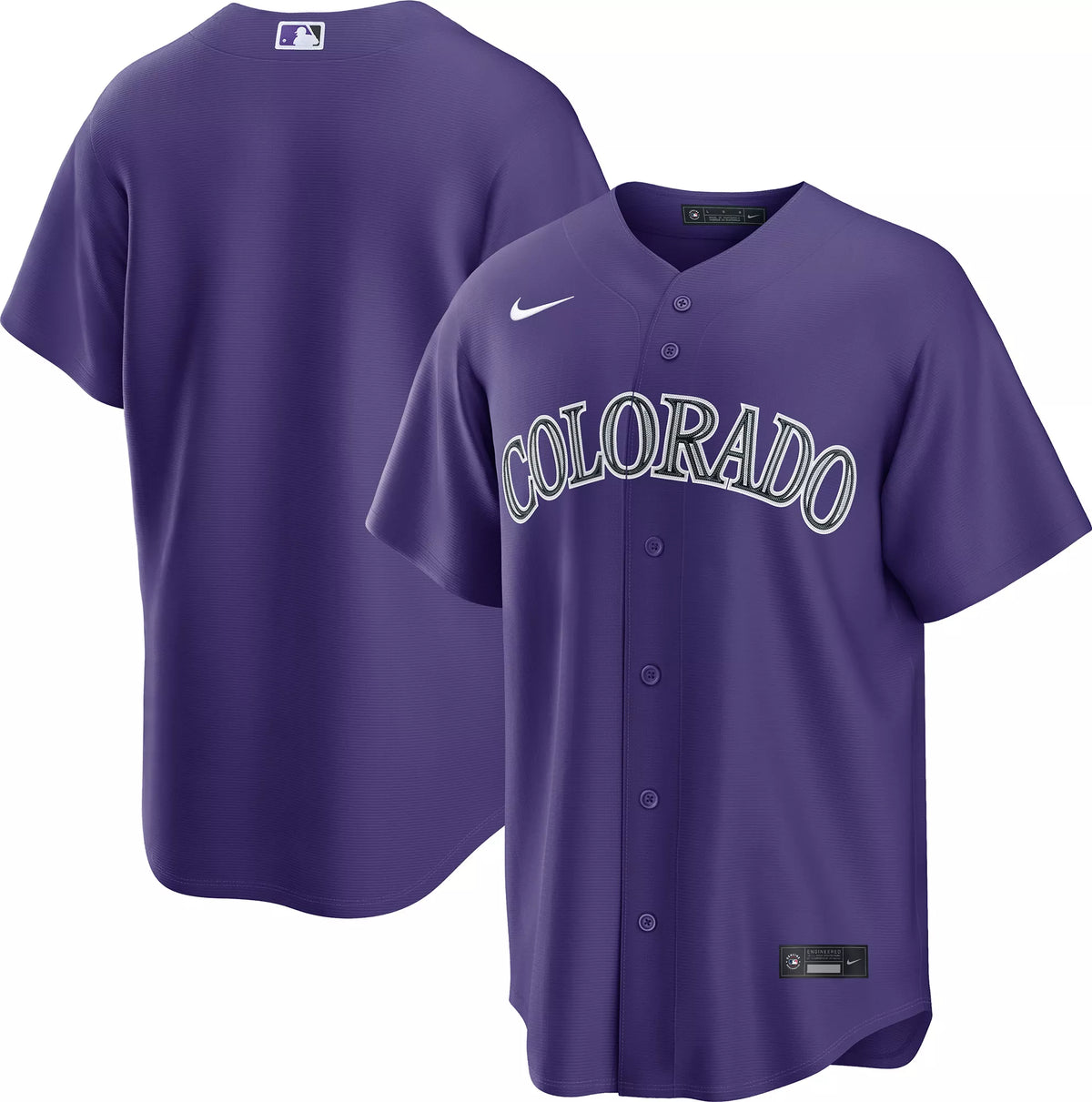 Nike Adult Colorado Rockies Purple Blank Alternate Replica Jersey