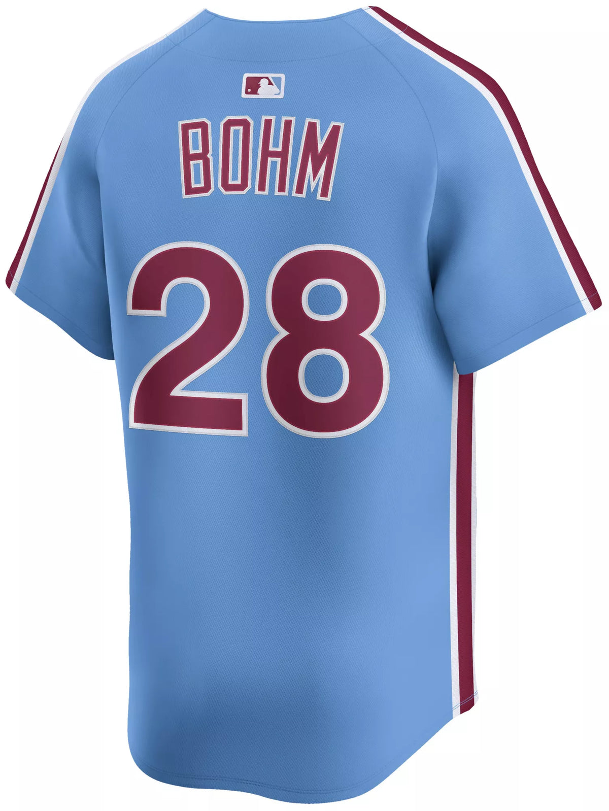 Nike Adult Philadelphia Phillies Alec Bohm #28 Light Blue Limited Jersey