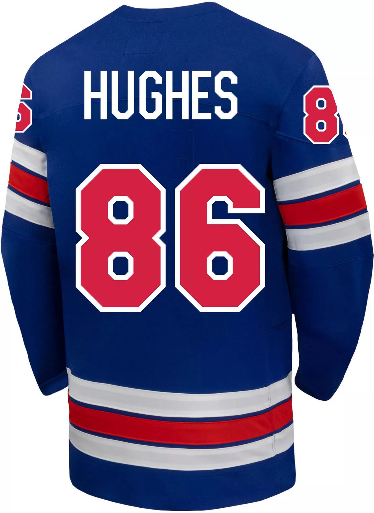 Nike Adult Team USA Jack Hughes #86 Replica Blue Jersey