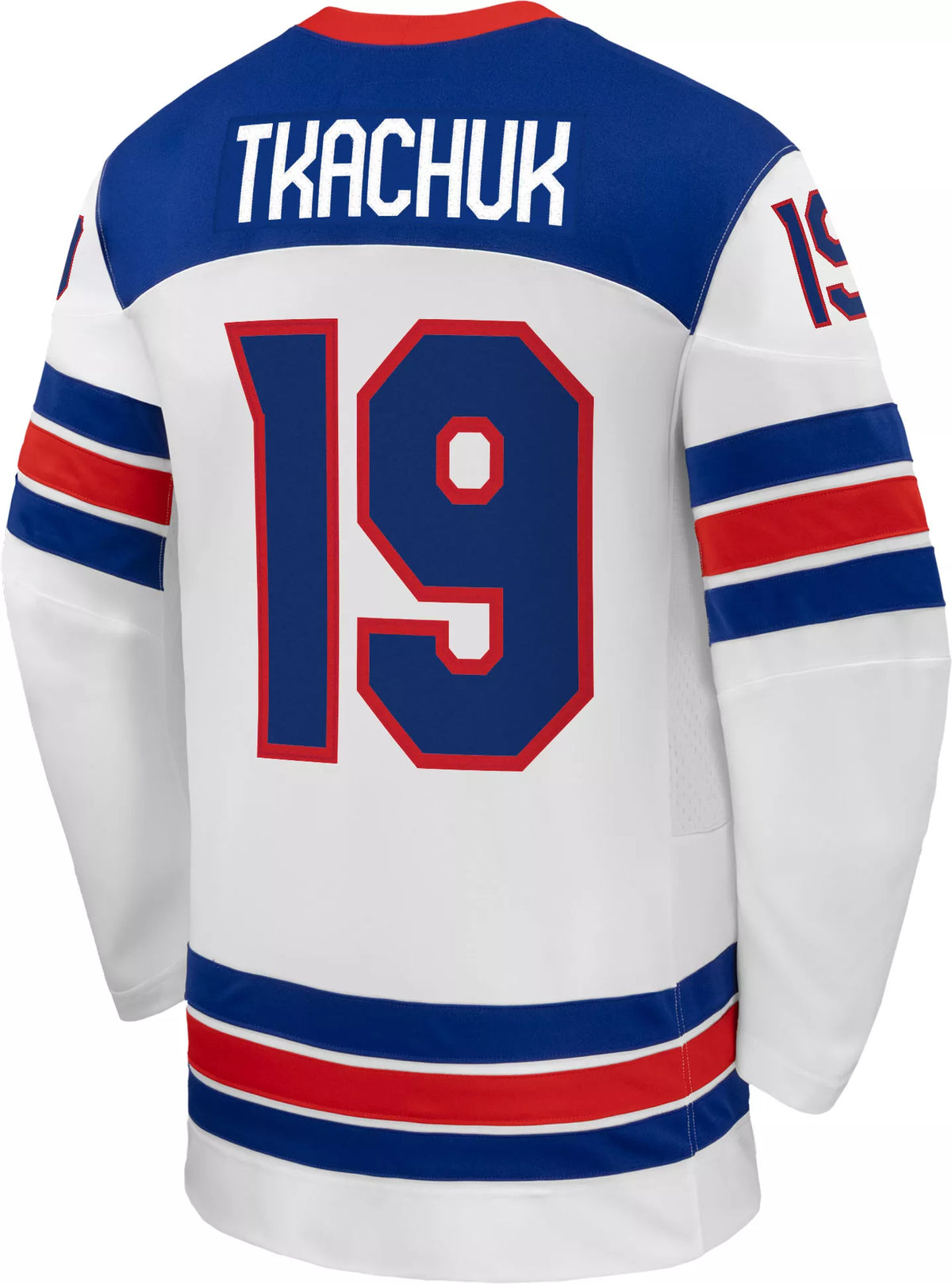Nike Adult Team USA Matthew Tkachuk #19 Replica White Jersey