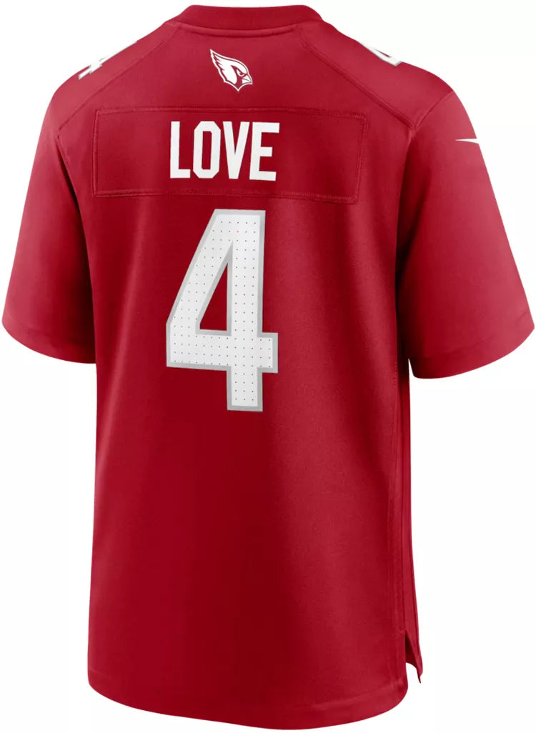 Nike Men's Arizona Cardinals Jeremiyah Love #4 Red Home Game Jersey
