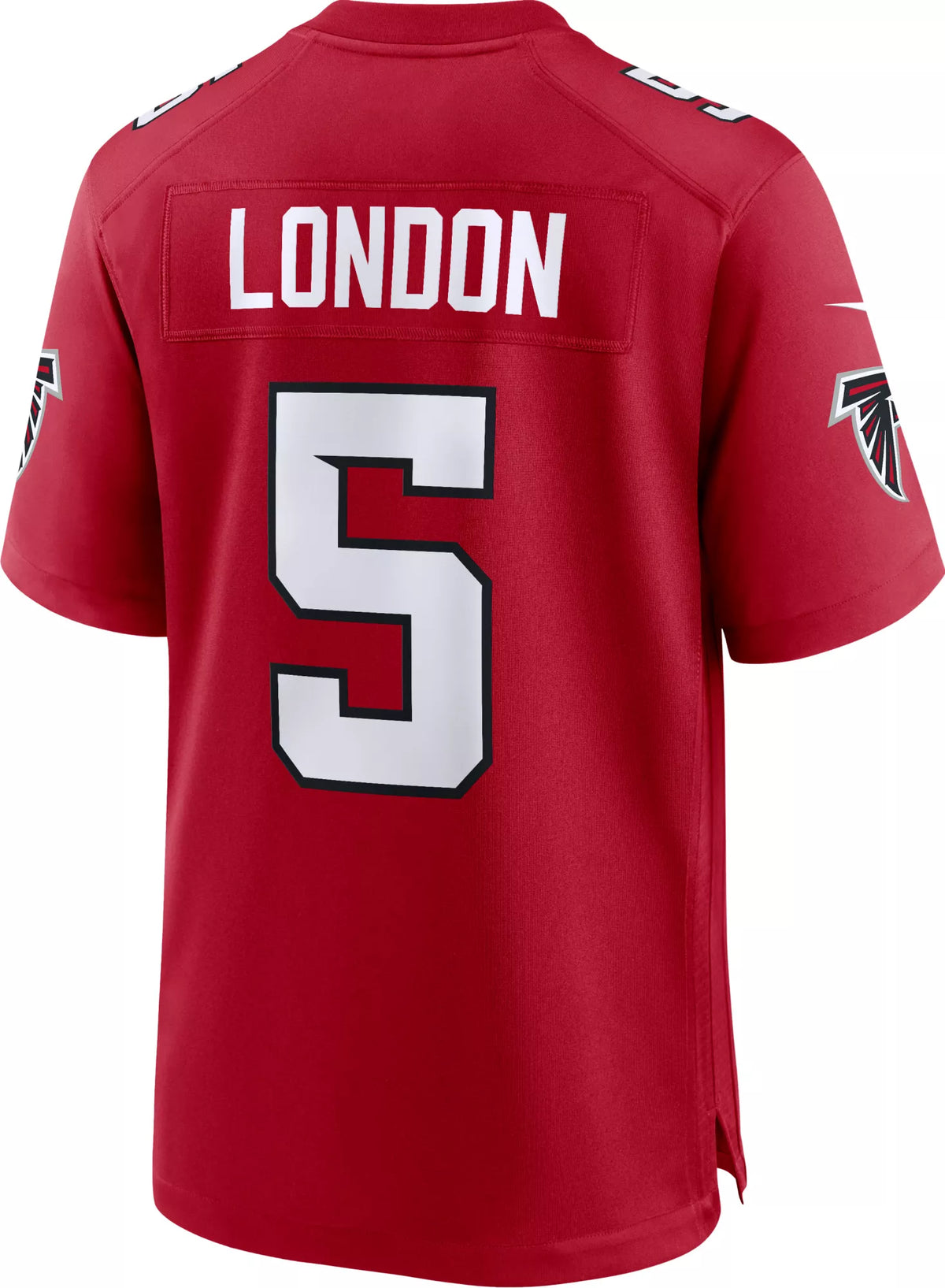 Nike Men's Atlanta Falcons Red Drake London #5 Home Game Jersey