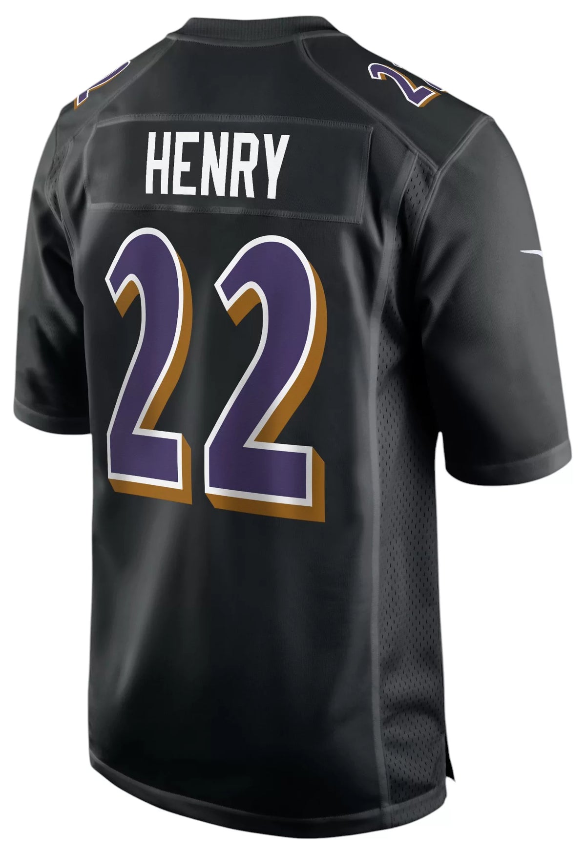 Nike Men's Baltimore Ravens Derrick Henry #22 Black Replica Football Game Jersey